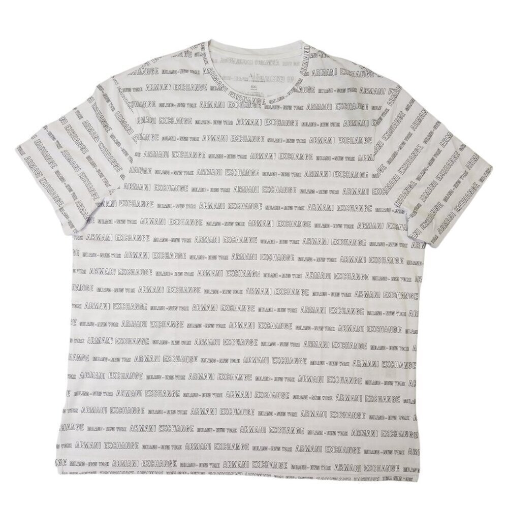 Armani Exchange Men's T-Shirt Short Sleeve Disinger‎ Milano NY White XXL